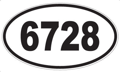 6728 - Oval Sticker
