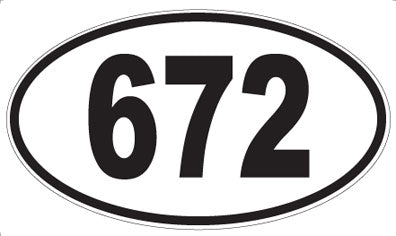 672 - Oval Sticker