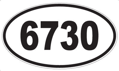 6730 - Oval Sticker