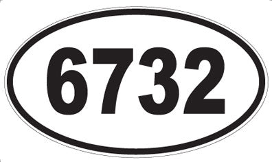 6732 - Oval Sticker