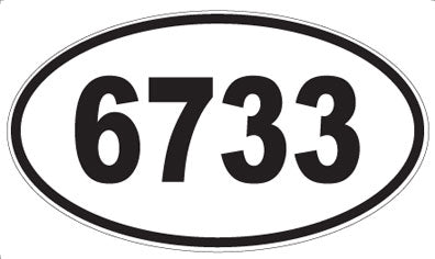 6733 - Oval Sticker