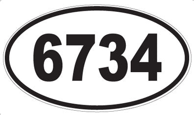 6734 - Oval Sticker