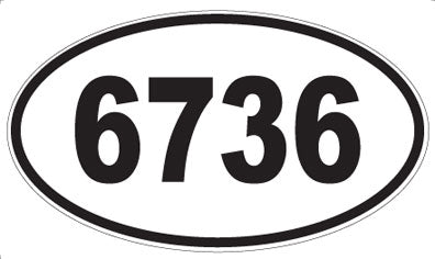 6736 - Oval Sticker