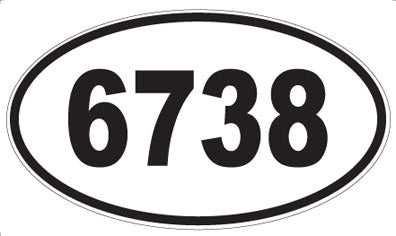 6738 - Oval Sticker