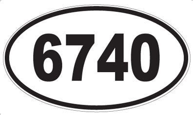 6740 - Oval Sticker