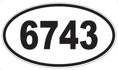 6743 - Oval Sticker