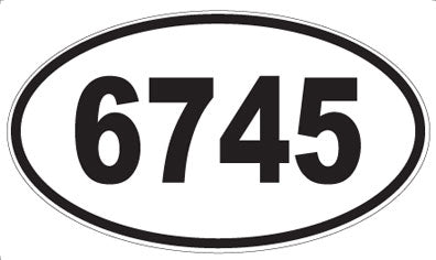 6745 - Oval Sticker