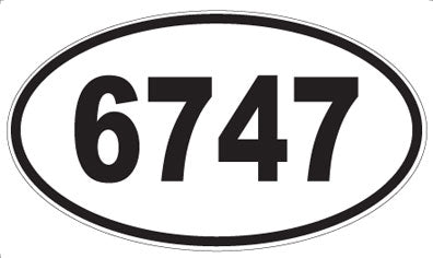 6747 - Oval Sticker