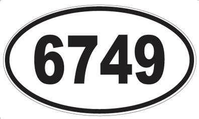 6749 - Oval Sticker