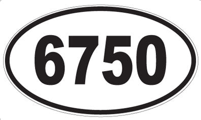 6750 - Oval Sticker