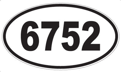 6752 - Oval Sticker