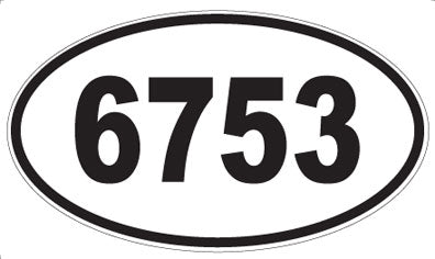 6753 - Oval Sticker