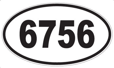 6756 - Oval Sticker