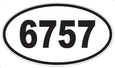6757 - Oval Sticker