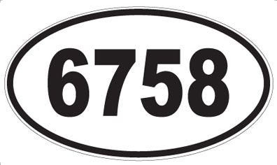 6758 - Oval Sticker