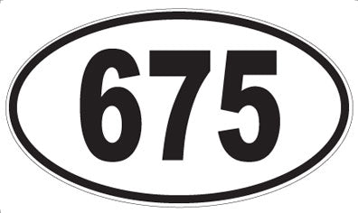 675 - Oval Sticker