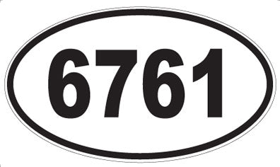 6761 - Oval Sticker