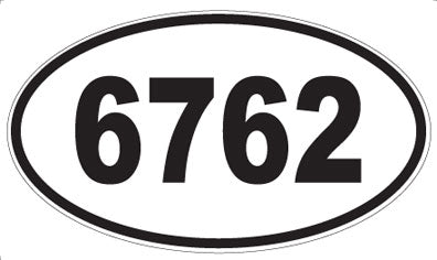 6762 - Oval Sticker