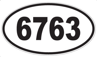 6763 - Oval Sticker