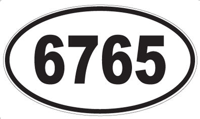 6765 - Oval Sticker