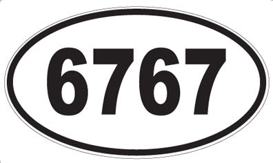 6767 - Oval Sticker