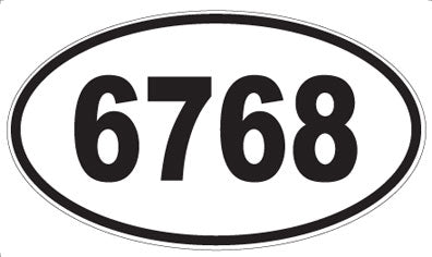 6768 - Oval Sticker