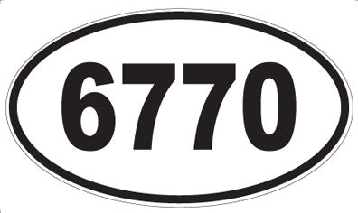 6770 - Oval Sticker