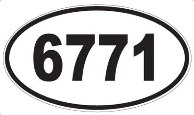 6771 - Oval Sticker