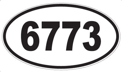 6773 - Oval Sticker