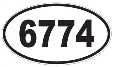 6774 - Oval Sticker