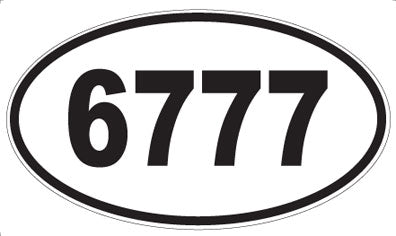 6777 - Oval Sticker