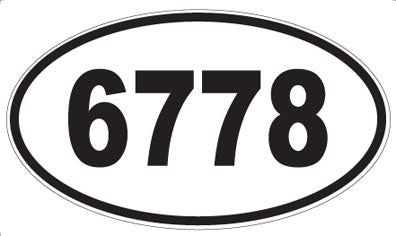 6778 - Oval Sticker