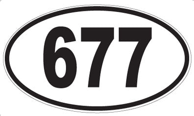 677 - Oval Sticker