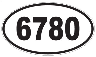 6780 - Oval Sticker