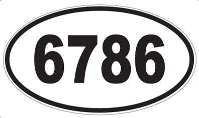 6786 - Oval Sticker