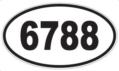 6788 - Oval Sticker