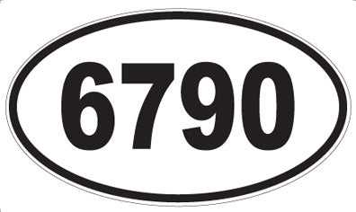 6790 - Oval Sticker