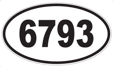 6793 - Oval Sticker