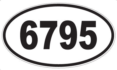 6795 - Oval Sticker