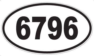 6796 - Oval Sticker