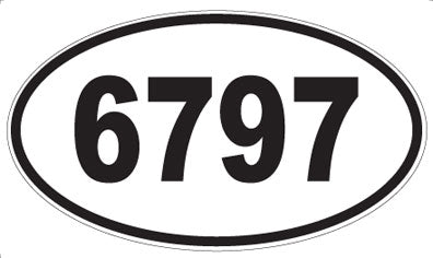 6797 - Oval Sticker