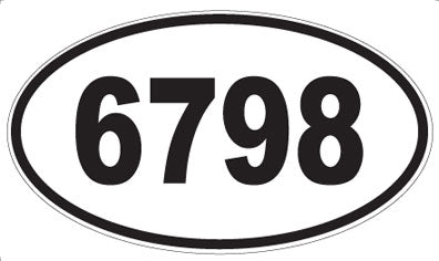 6798 - Oval Sticker