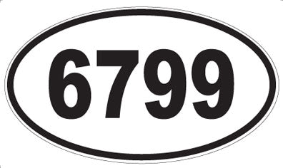 6799 - Oval Sticker