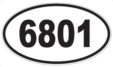 6801 - Oval Sticker