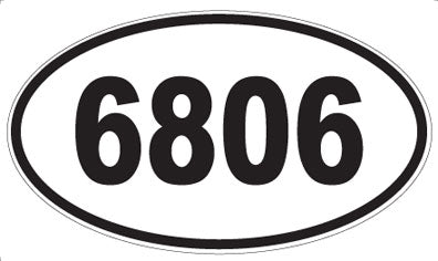 6806 - Oval Sticker