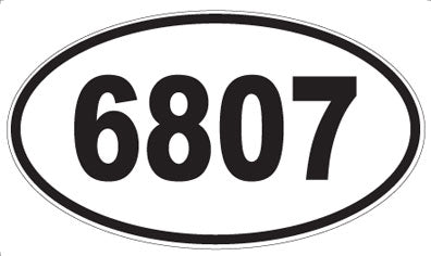 6807 - Oval Sticker