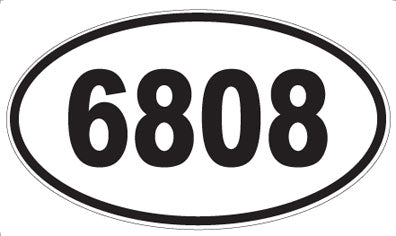 6808 - Oval Sticker