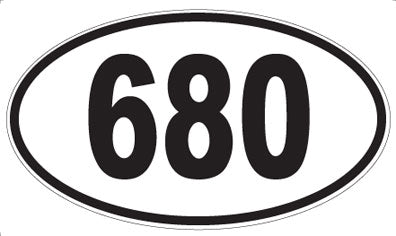 680 - Oval Sticker