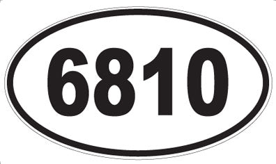 6810 - Oval Sticker