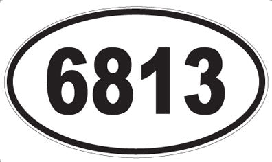 6813 - Oval Sticker